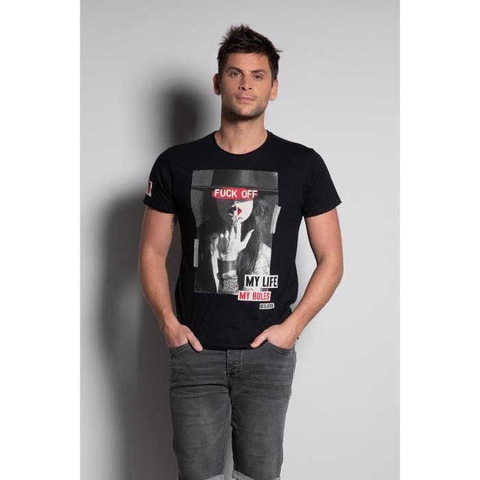 DEELUXE T-shirt col rond photo TASTY Black