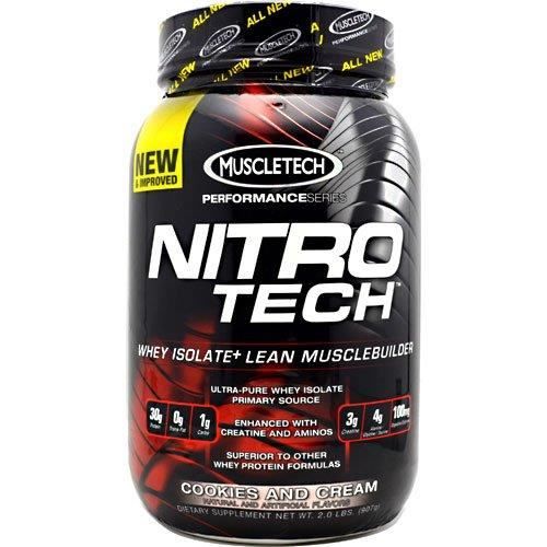 Suppléments pour les sportifs Guérison et reconstruction des muscles MuscleTech Nitro Tech Performance Series Cookies and Cream ...