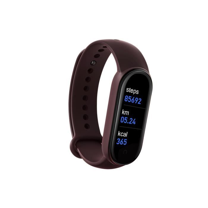 Montre de sport M6 Bracelet intelligent Montre podomètre étanche Fitness Tracker Surveillance du sommeil-Violet foncé