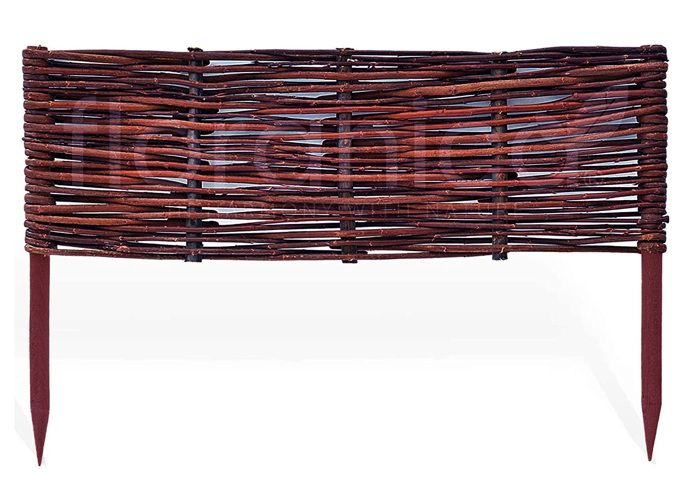 Floranica® - Bordure de plate-bande, bordure en bois, 1x 10cm hauteur - Longueur: 40cm