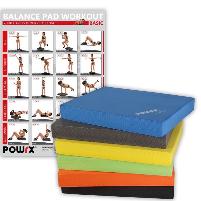 POWRX Balance pad / tapis d´entrainement / Couleur : Bleu