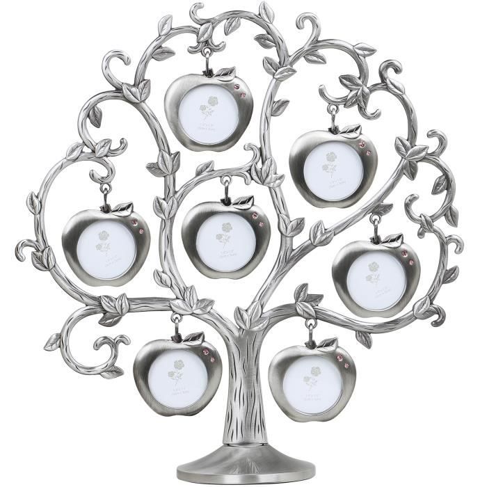 TRIXES Cadre photo Cadres Family Tree Photos Argent d'Apple Design Arbre