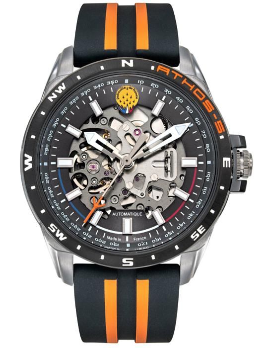 Montre Automatique Patrouille de France Silicone Noir et Orange A5-100PRS-668118 Montre Automatique Patrouille de France Silicone Noir et Orange A5-100PRS-668118