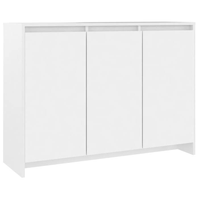 CLOUD Meuble de rangementCommode Armoire Buffet Blanc 102x33x75 cm Bois dingénierie CHYNEW7274269