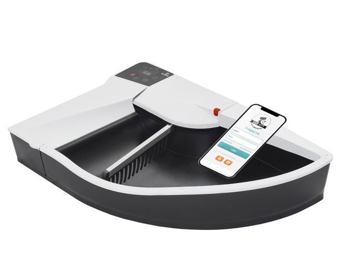 Bac à litière pour chat Smart Kitty autonettoyant automatiquement avec WiFi, mécanisme métallique fiable, efficace, ouvert