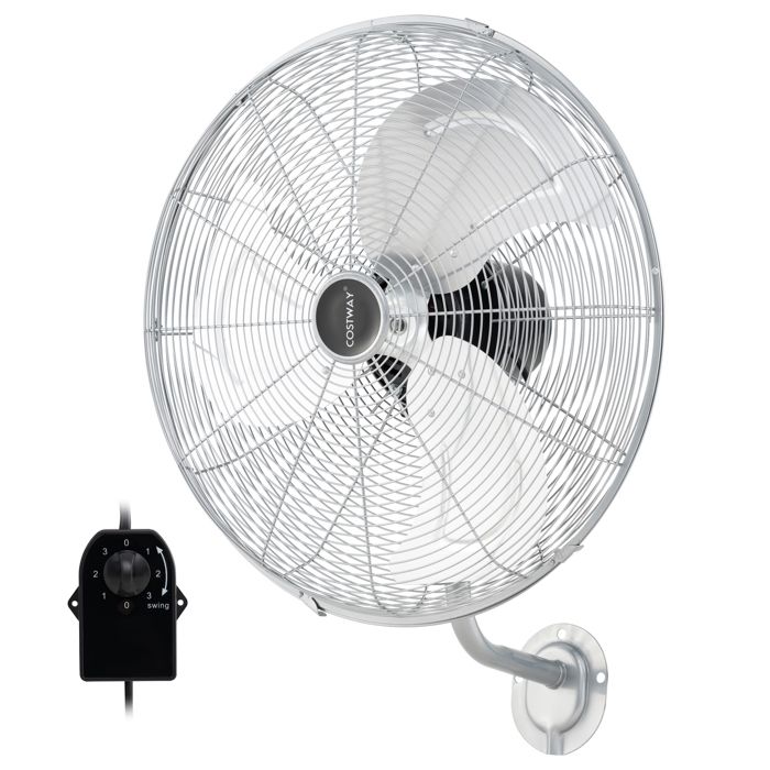 Ventilateur De Sol 60 Cm Ventilateur Sur Pied GOPLUS 3 Vitesses - Roulettes Et Poignée - Grille De Protection - Pour Atelier/Garage Ventilateur Atelier