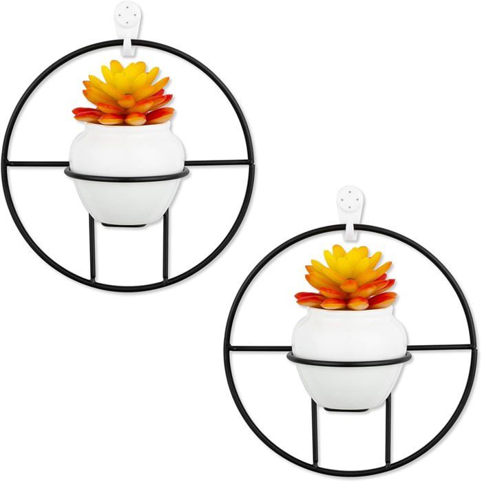 Lot De 2 Pots De Fleurs Extérieur Style Amphore Rétro - Diamètre 41cm, Hauteur 46.5cm - Blanc - Plastique PP Résistant