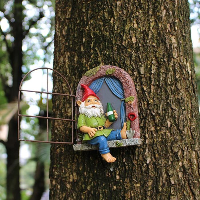 Statuette De Nain De Jardin Pole Dance YIYISSHI - Décoration Extérieure Résine 16.5 Cm - Nain Décoratif Rigolo
