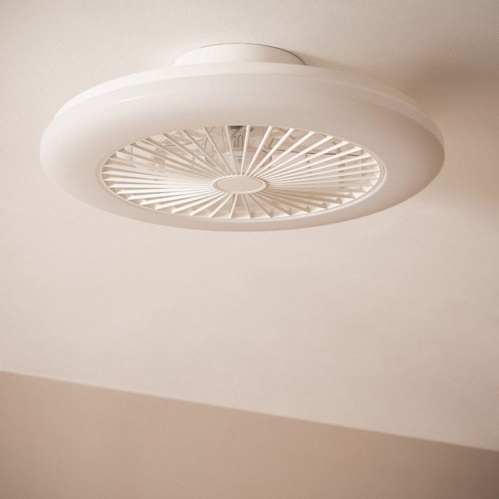 Ventilateur de Plafond LED SMART WIFI RGB+W Zante Ø 50cm de 35W Blanc - Techbrey