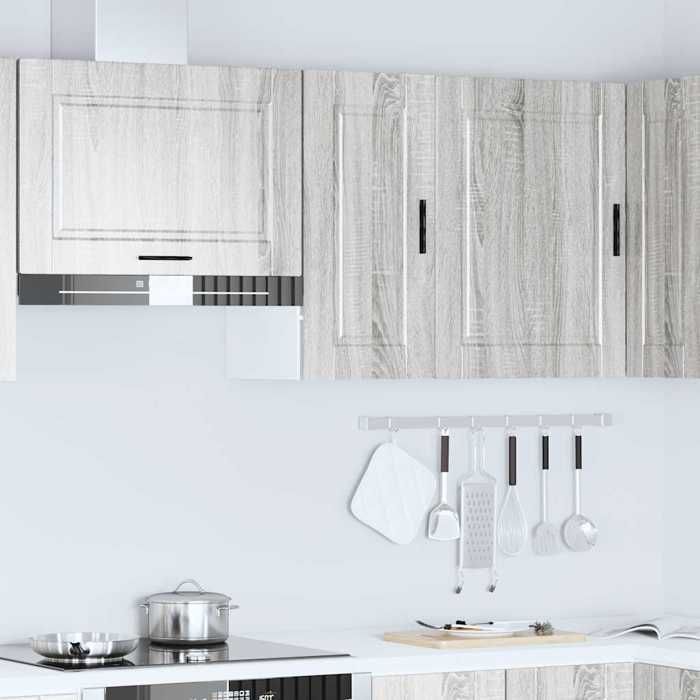 Armoire murale de cuisine - STAR - Buffet Salon Meuble Cuisine Porto - sonoma gris - bois dingénierie LL372