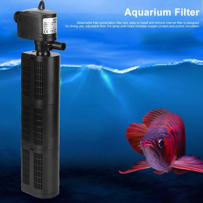 Meilleurs prix pour 3 En 1 Filtre Filtrant LEau De Pompe DAération DOxygène Pour LAquarium De Réservoir De Poissons Prise Eu 220 V
