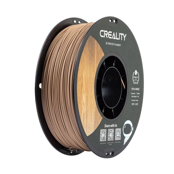 Fil pour imprimante 3d Creality - 3301130001 - WOOD 1.75mm BLACK 1KG CR 3D FILAMENT ()
