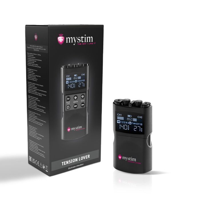 Appareil de stimulation électrique - MYSTIM - TENSION LOVER 2 - Noir - Rechargeable USB-C - 7 programmes