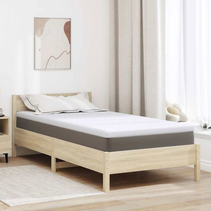 VIDAXL Surmatelas 90 x 200 cm Mémoire de forme 5 cm Tissu jacquard Blanc