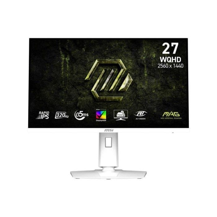 Monitor MSI MAG 274QRFW X3212 27 WQHD 320Hz IPS DisplayHDR 400 Adaptive Sync 0 5ms - vue 1