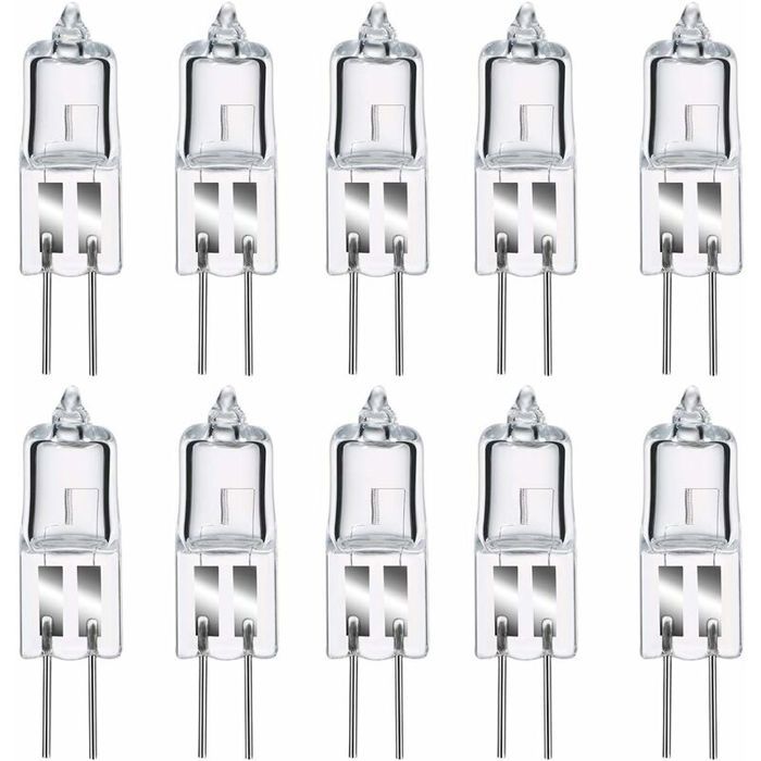 Ampoules halogènes G4 -HAWUJ- lot de 10 35W 12V blanc chaud 2800K dimmable - pour éclairage