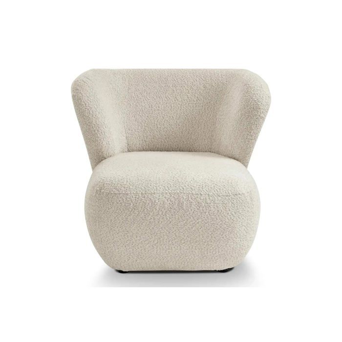 CAPRI - Fauteuil tissu bouclette - Beige CAPRI - Fauteuil tissu bouclette - Beige
