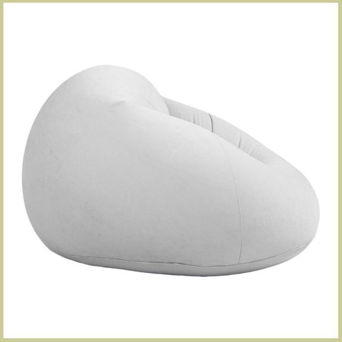 Cocosity canapé gonflable Chaise gonflable canapé simple en PVC floqué canapé de salon gonflable pour meuble sofa Gris clair