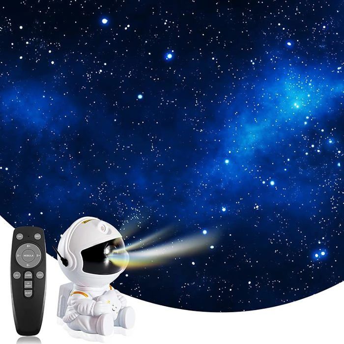 Lampe de projecteur étoilée astronaute projecteur LED pour enfants avec 26 motifs de brouillard et ciel étoilé lampe de VEILLEUSE
