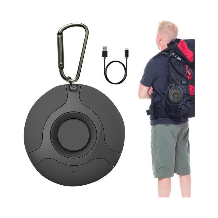 Vloofweer répulsif ultrasonique anti-puces et tiques pour chiens 5 V répulsif anti-moustiques dextérieur 100 mAh portable-Noir