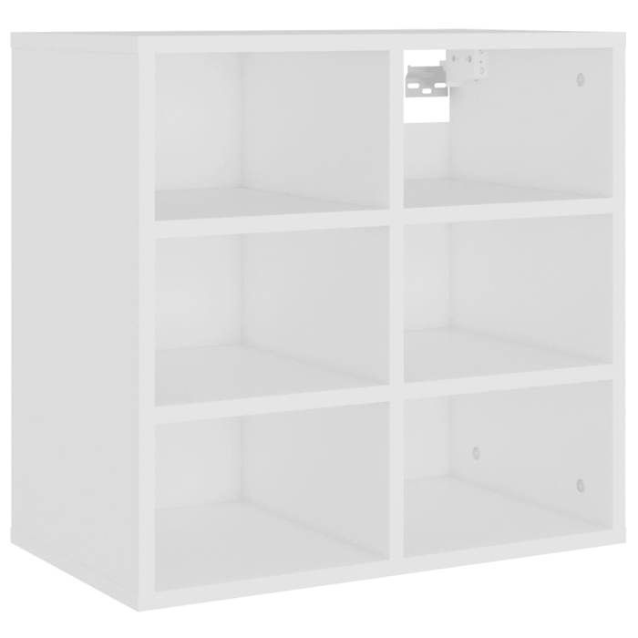 9145 Armoire à Chaussures Blanc 52 5 x 30 x 50 cm en bois dingénierie avec 6 compartiments pour Entrée et Dressing