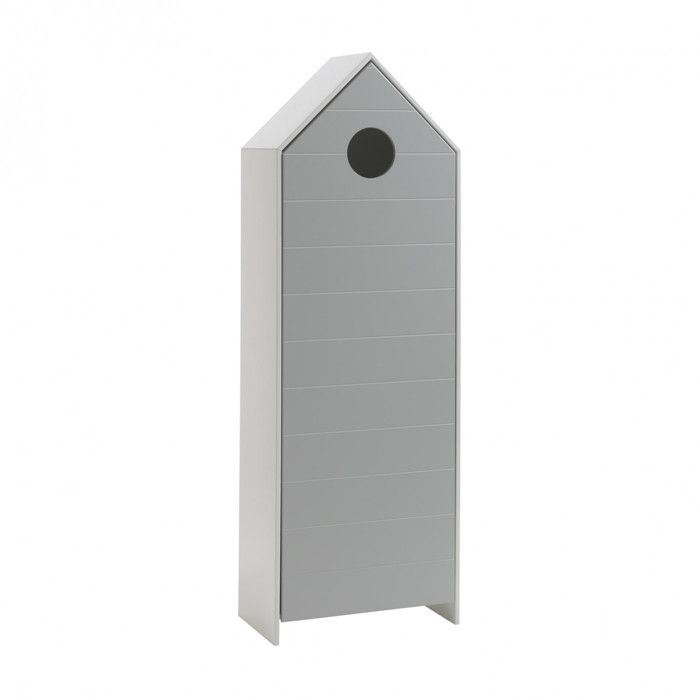HAVRE Armoire Cabane de Plage Grise 1 Porte 1 élément Cdiscount Maison