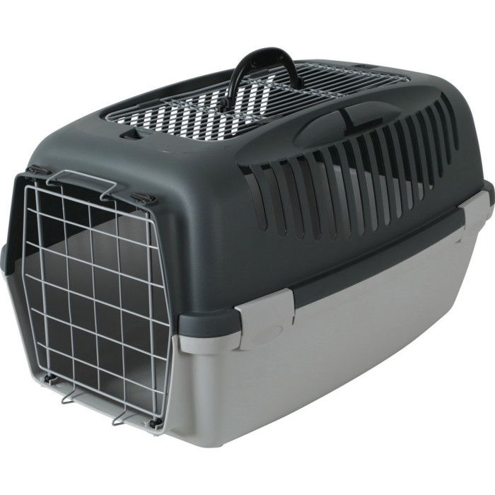 Comparer les prix de cage transport gulliver 3. taille 40 x 61 x 38 cm. pour chien. - animallparadise Gris