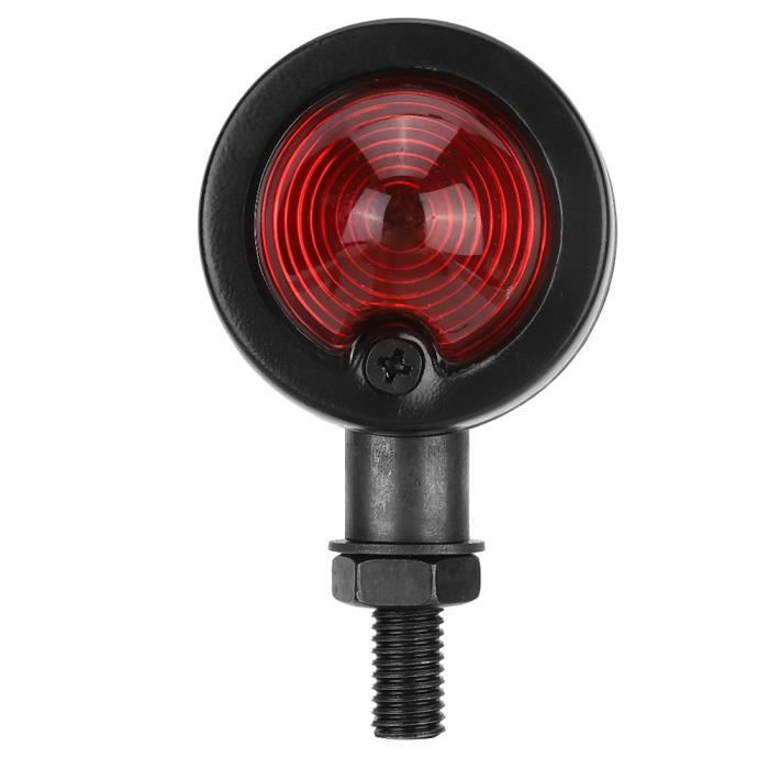 Kuuleyn Feu Stop Arrière Moto Universel Avec Support Plaque Immatriculation - Style Vintage