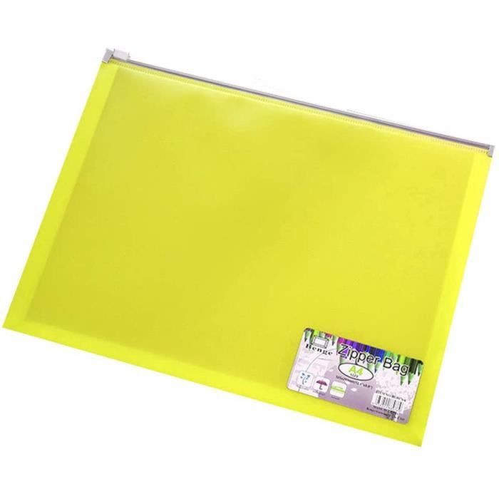 KAHEIGN 5 Pièces Portefeuilles Plastique A4 - Dossiers Avec Fermeture Pression Multicolores