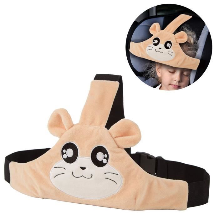 Sangle De Maintien Tête Bébé Pour Siège Auto - Réglable, En Coton Doux, Pour Voiture Et Poussette, Motif Canard
