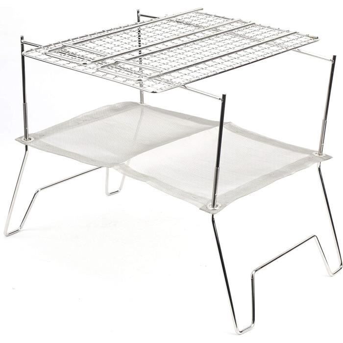 Barbecue Portable À Charbon, Grilles Pliantes En Acier Inoxydable Pour Barbecue, Barbecue De