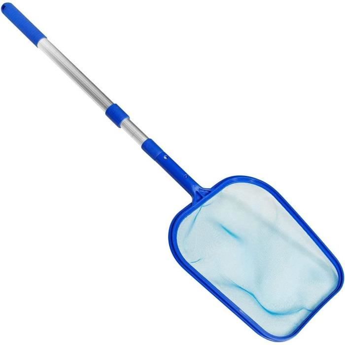 Épuisette Télescopique Pour Piscine - Acier Inoxydable - Longueur 85 Cm - Panier Profond - Pour Nettoyage Ou Pêche - 13
