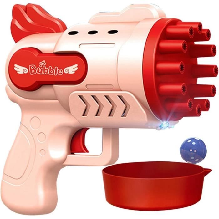 Pistolet à Bulles Automatique – Lot De 2 + 10 Recharges – Moteur Puissant – Anti-Fuite – Jouet Extérieur/Intérieur – Cadeau Enfant