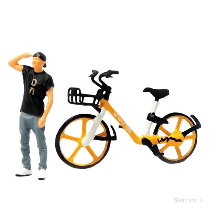 Figurine Miniature Trophy - Le Monde Civil - Coursier à Vélo - Plomb Peint - 1/32 (60mm) - Rare