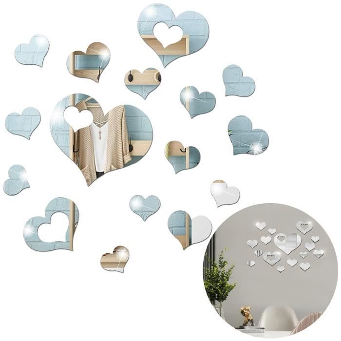 3 Feuilles De Stickers Muraux Mosaïque Effet Briques Et Miroir, Autocollants Acryliques
