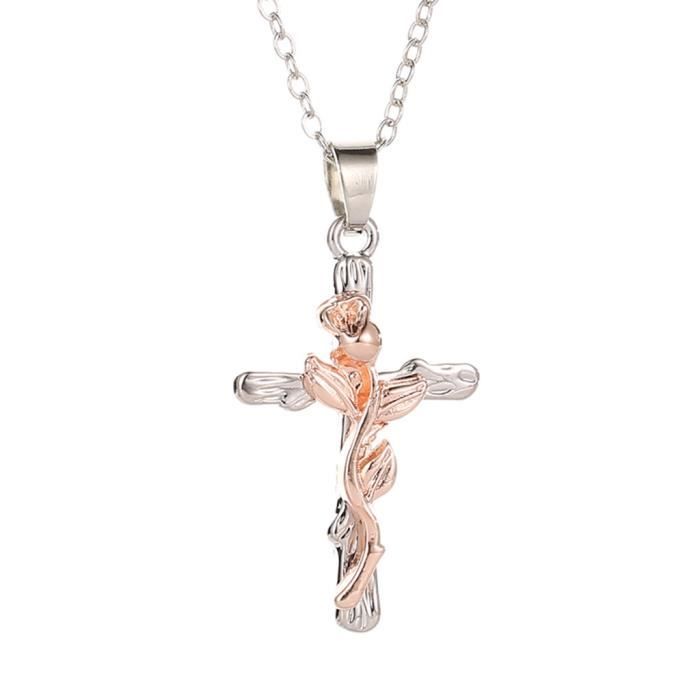Collier Pendentif Vintage Feuille émail Cloisonné Marron - Bijou Fantaisie Femme, Occasion