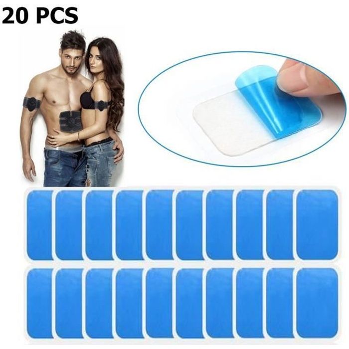 Gel Pad Électrostimulation Fessier Hydrogel électrode compex pour  Stimulateur Musculaire Charminer EMS Appareil Abdominal-20pcs