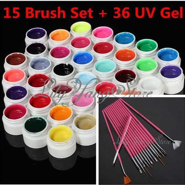 Kit Ongles 7 Pièces - Pinceaux UV, Stylo Gel, Accessoires Nail Art Pour Reconstruction Et Décoration - Marque Générique