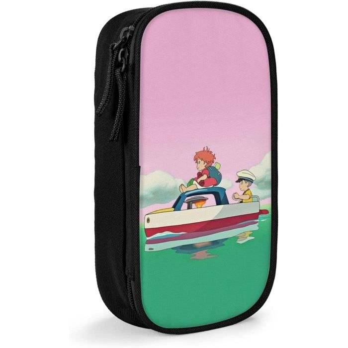 Trousse à Crayons En Cuir Noir - Trafalgar Law - 5x10.5x21cm - Pour Enfants