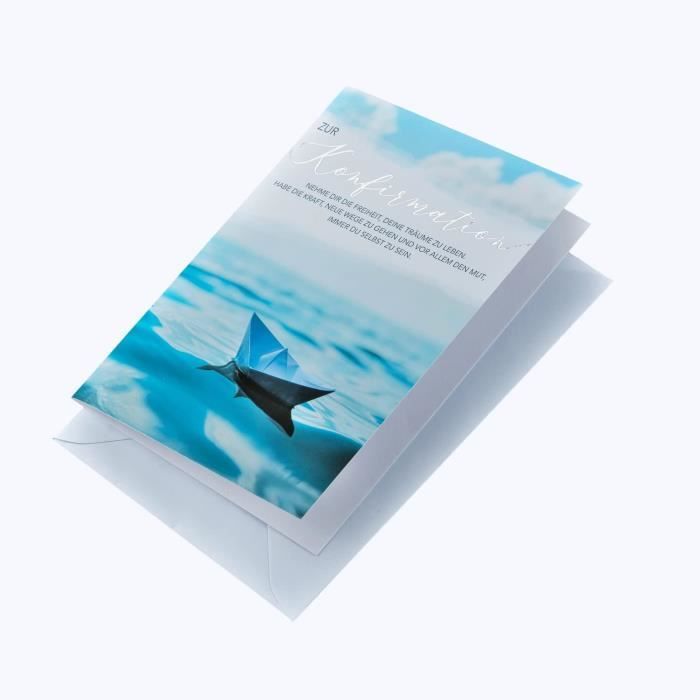 Motif Confirmation Carte de confirmation avec enveloppe - Carte de vœux confirmation fille ...