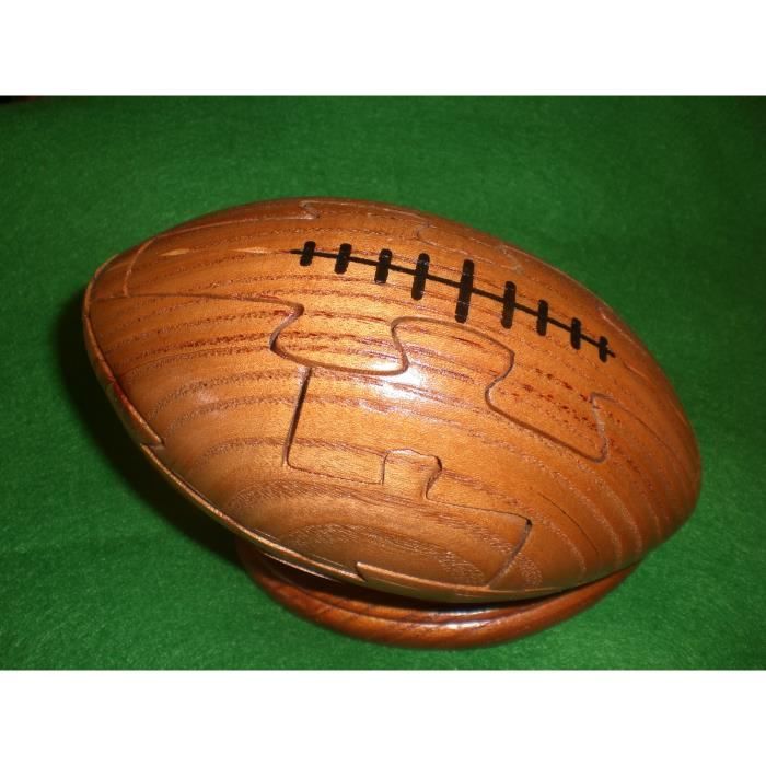 Rugby Ball 3D Puzzle en bois Nouveauté d'amusement de Noël et cadeau d'anniver 