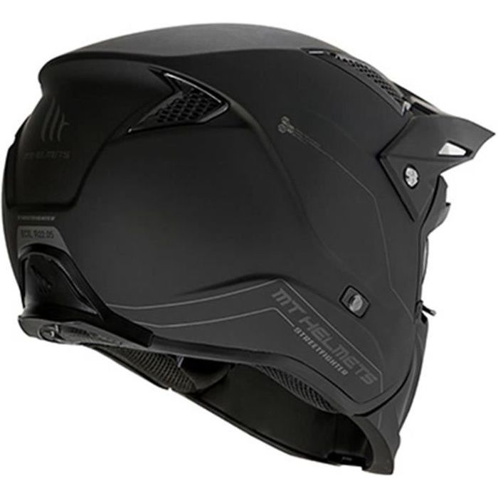 Protège-nuque cuir + aluminisé avec mentonnière pour casque de chantier