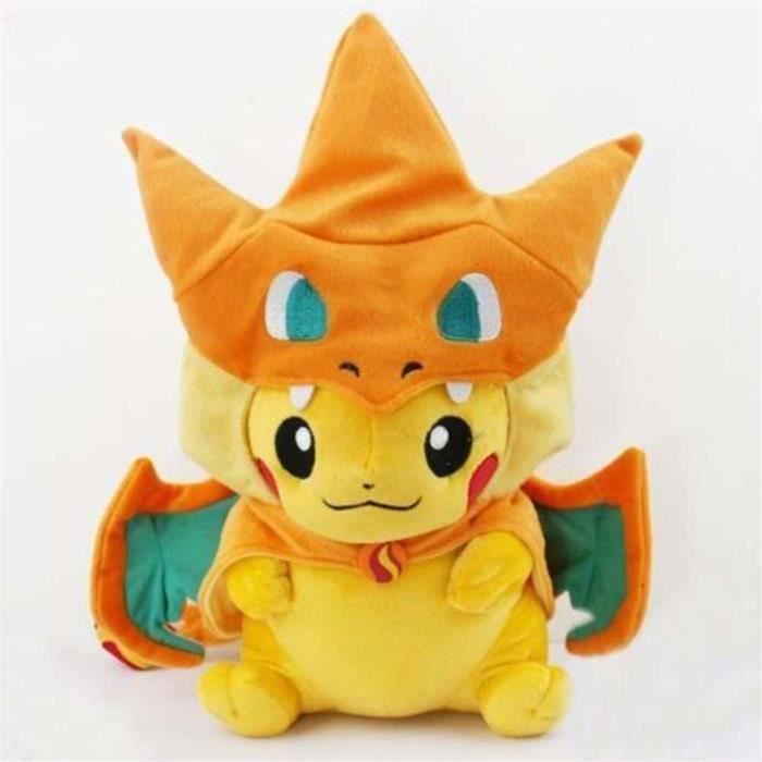 Peluche Pokemon Pikachu Avec Charizard Chapeau De Peluche Poupee Peluche Dessin Anime 35cm Sourire Cdiscount Puericulture Eveil Bebe