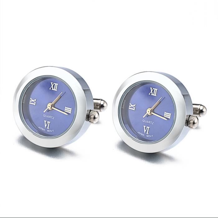 Boutons De Manchette Hommes Vintage Argent Sterling .925 - Fabriqués Au Mexique - Motif Mandala Rond - Occasion