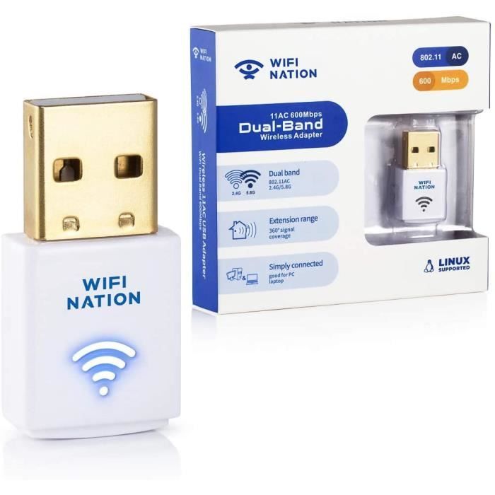 Mini adaptateur - cle usb - wifi - AC600 Dual Band