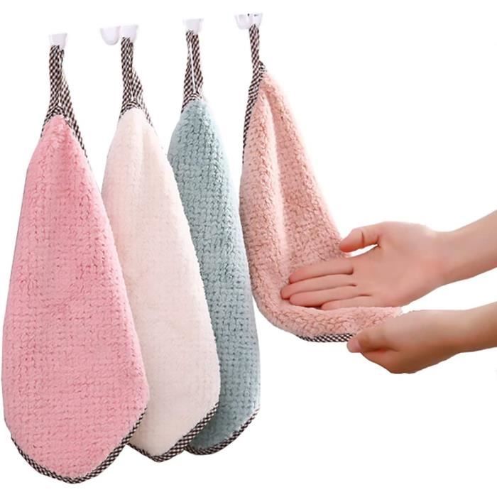 Serviettes Visage Enfant 50x25cm - Lot De 4 En Coton Absorbant | Lavable Machine, Motifs Ludiques
