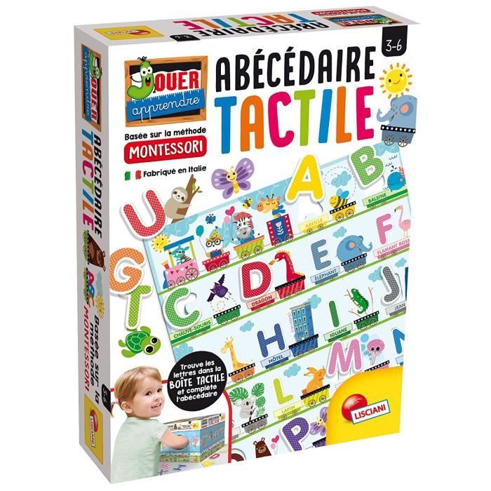 Lisciani L'ALPHABET Jeux EDUCATIF – Montessori-L’Alphabet Tactile – FR72446, Multicolore
