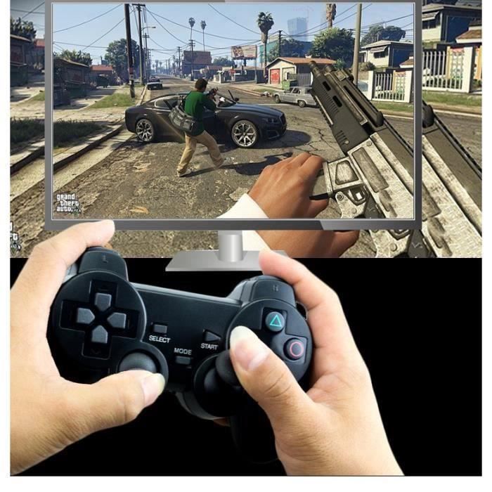 Pack PS3 Avec 2 Manettes Et 21 Jeux - Console Noire, Câbles Inclus
