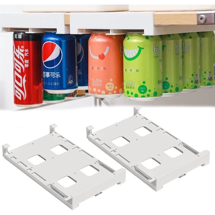 Distributeur Canettes Réfrigérateur Double Couche - Organisateur Soda 330ml - Rangement Pratique