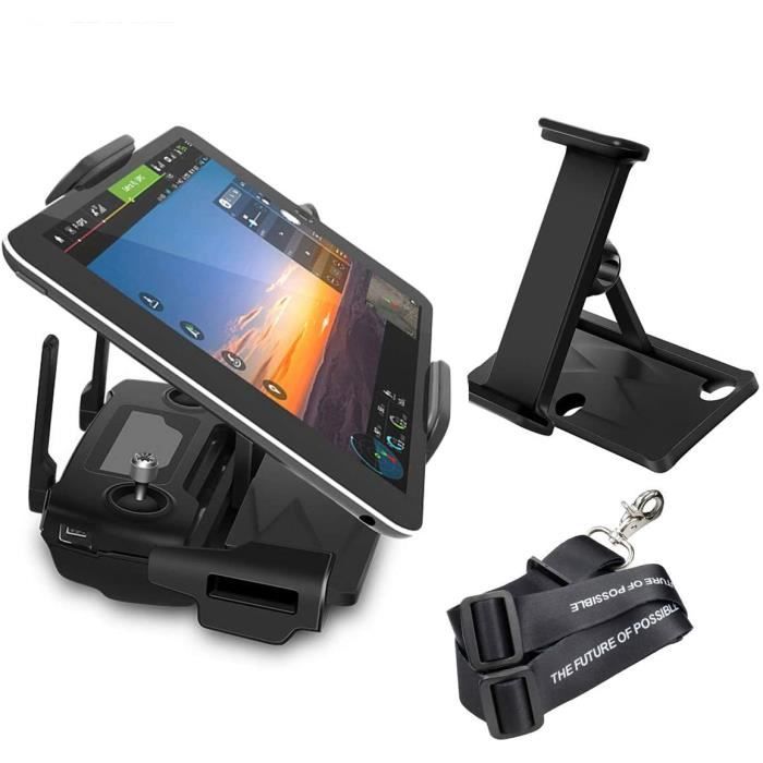 Gdraco Support de tablette pour télécommande RC-N1/N2/N3 - Pas de démontage - Pliable - Pour DJI Mini 2/3/4 Pro/FLIP/Air 3S/Neo - Avec cordon - Noir